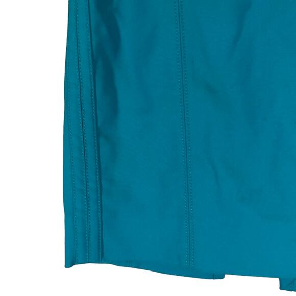 WHBM Perfect Form Teal Blue Straight Pencil Zipper Back Skirt Women Sz 0 - Picture 3 of 10